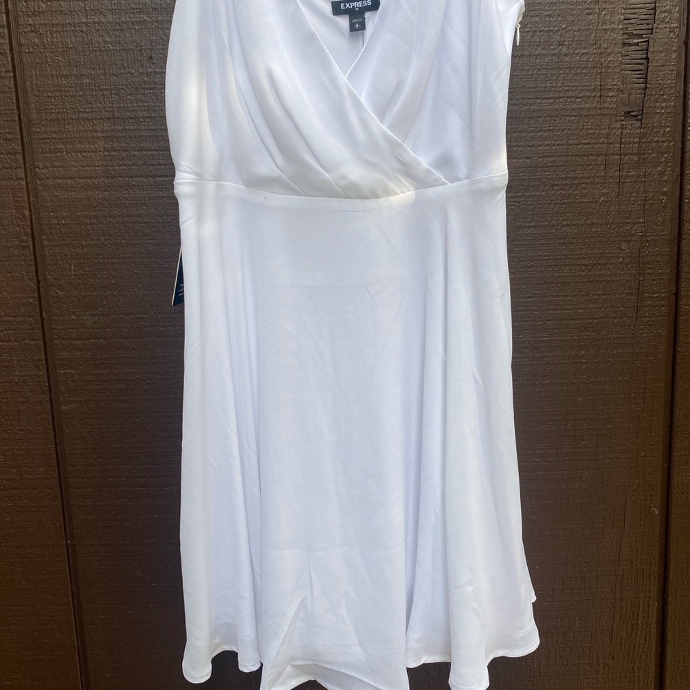 Express, white dress